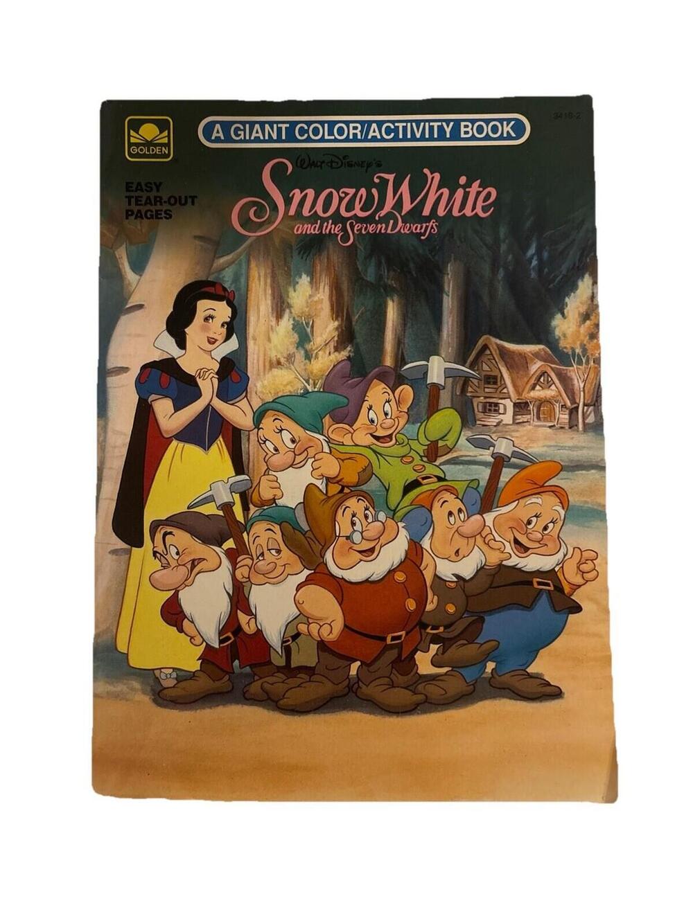 VTG Disney's Snow White Seven Dwarfs Golden Books Coloring Activity Book 1994
